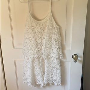 White lace romper